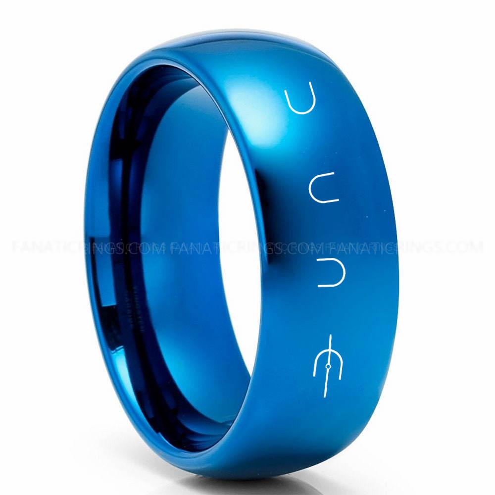 Dune Blue Dune Ring, Dune Wedding Band, Dune Wedding Ring, Dune Jewelry - Image 1