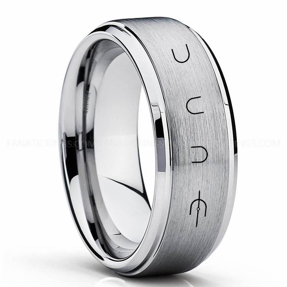 Dune Silver 2 Dune Ring, Dune Wedding Band, Dune Wedding Ring, Dune Jewelry - Image 1