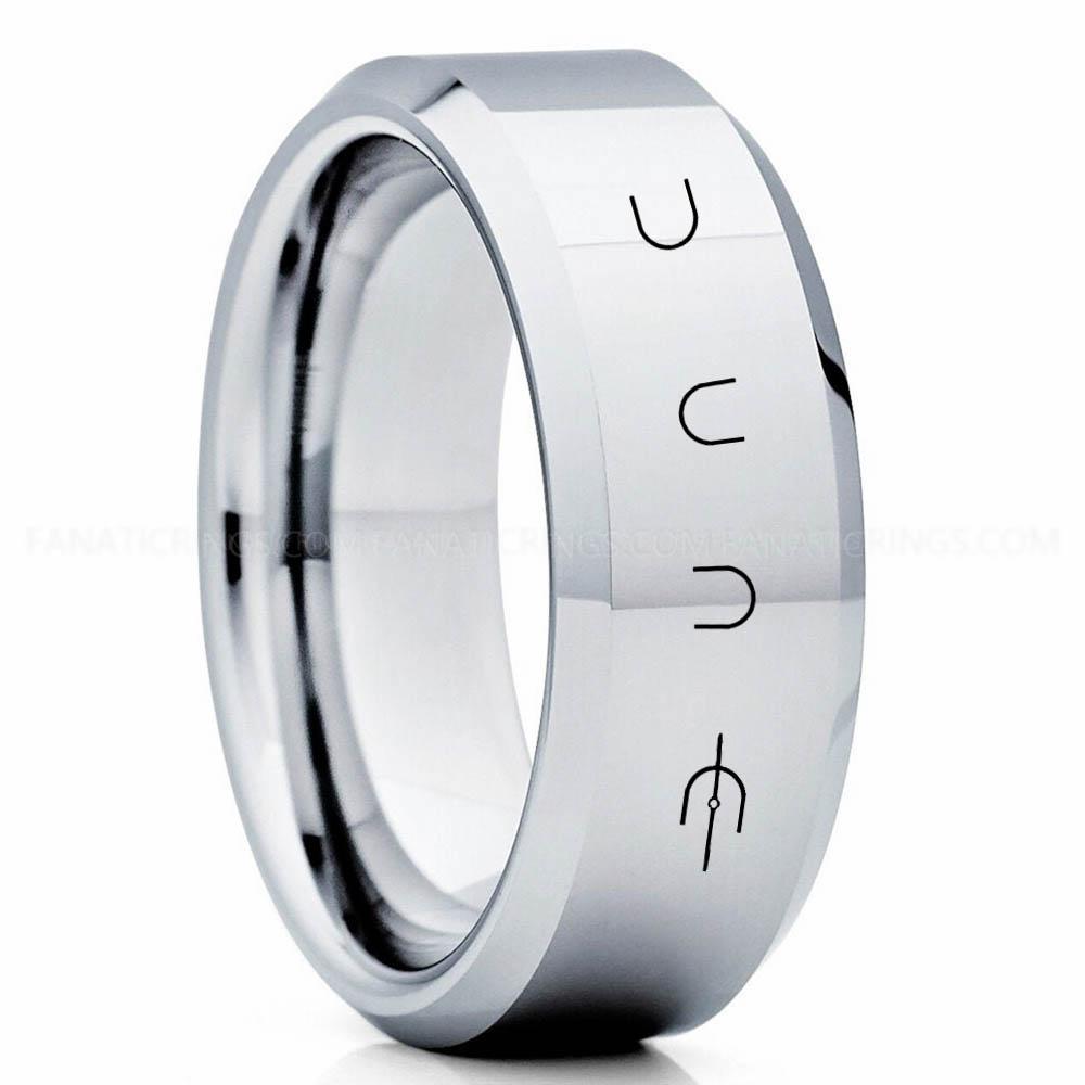 Dune Silver 3 Dune Ring, Dune Wedding Band, Dune Wedding Ring, Dune Jewelry - Image 1