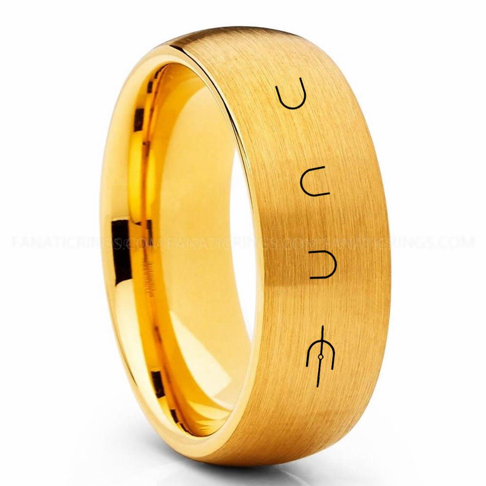 Dune Yellow Dune Ring, Dune Wedding Band, Dune Wedding Ring, Dune Jewelry - Image 1