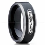 Freightliner Ring, Freightliner Trucks Ring, Trucker Ring, Freightliner Wedding Band, Freightliner Wedding Ring