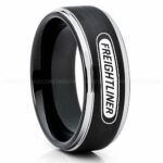 Freightliner Ring, Freightliner Trucks Ring, Trucker Ring, Freightliner Wedding Band, Freightliner Wedding Ring