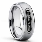 Freightliner Ring, Freightliner Trucks Ring, Trucker Ring, Freightliner Wedding Band, Freightliner Wedding Ring