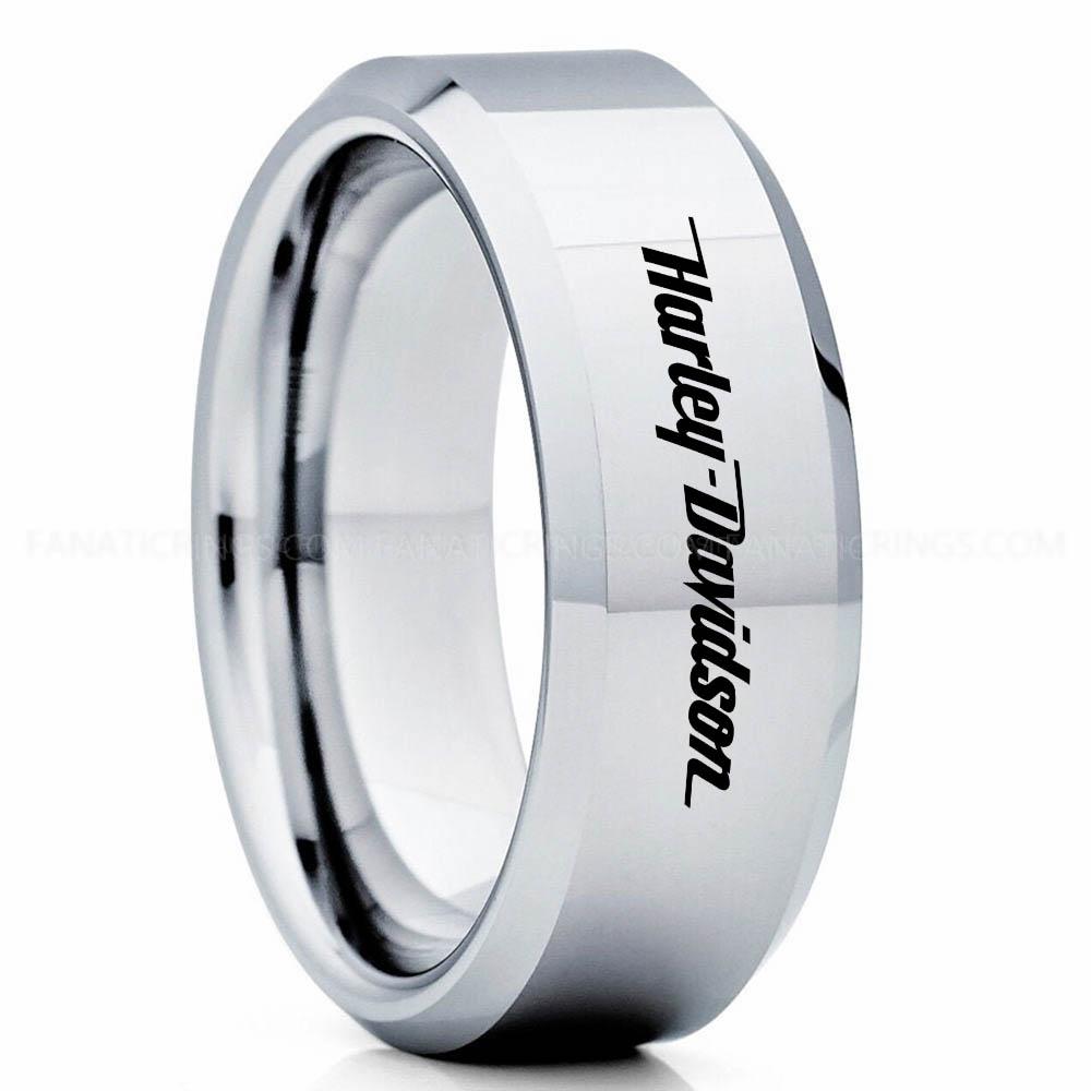Harley Davidson Silver Harley-Davidson Ring, Harley-Davidson Motorcycle Ring, Harley-Davidson Ring, Harley-Davidson Wedding Band, Harley-Davidson Wedding Ring - Image 1