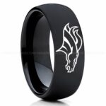 Broncos Ring, Broncos Wedding Band, Broncos Wedding Ring, Broncos Jewelry, Football Ring, Football Wedding Band