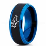 Broncos Ring, Broncos Wedding Band, Broncos Wedding Ring, Broncos Jewelry, Football Ring, Football Wedding Band