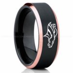 Broncos Ring, Broncos Wedding Band, Broncos Wedding Ring, Broncos Jewelry, Football Ring, Football Wedding Band