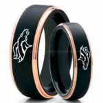 Broncos Ring, Broncos Wedding Band, Broncos Wedding Ring, Broncos Jewelry, Football Ring, Football Wedding Band