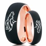 Broncos Ring, Broncos Wedding Band, Broncos Wedding Ring, Broncos Jewelry, Football Ring, Football Wedding Band - Image 3