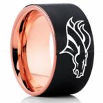Broncos Ring, Broncos Wedding Band, Broncos Wedding Ring, Broncos Jewelry, Football Ring, Football Wedding Band