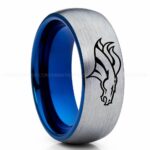 Broncos Ring, Broncos Wedding Band, Broncos Wedding Ring, Broncos Jewelry, Football Ring, Football Wedding Band