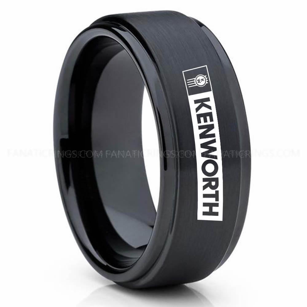 Kenworth Black Kenworth Ring, Kenworth Trucks Ring, Trucker Ring, Kenworth Wedding Band, Kenworth Wedding Ring - Image 1