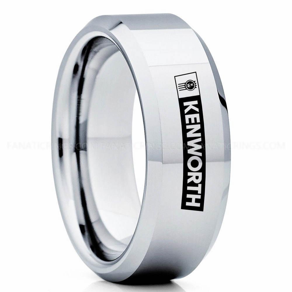 Kenworth Silver 3 Kenworth Ring, Kenworth Trucks Ring, Trucker Ring, Kenworth Wedding Band, Kenworth Wedding Ring - Image 1
