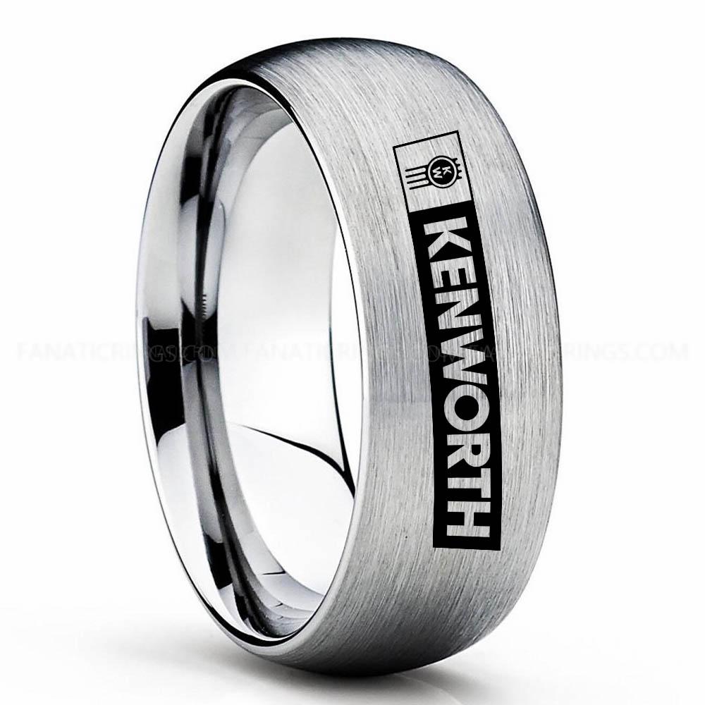 Kenworth Silver Kenworth Ring, Kenworth Trucks Ring, Trucker Ring, Kenworth Wedding Band, Kenworth Wedding Ring - Image 1