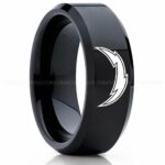 Chargers Ring, Chargers Wedding Band, Chargers Wedding Ring, Chargers Jewelry, Football Ring, Football Wedding Band