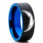Chargers Ring, Chargers Wedding Band, Chargers Wedding Ring, Chargers Jewelry, Football Ring, Football Wedding Band