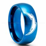 Chargers Ring, Chargers Wedding Band, Chargers Wedding Ring, Chargers Jewelry, Football Ring, Football Wedding Band