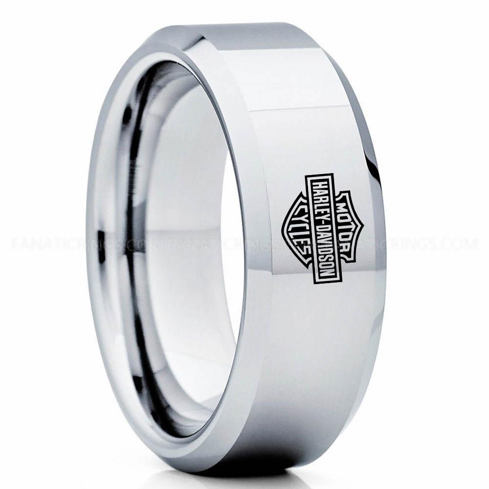 MHDC Silver Harley-Davidson Ring, Harley-Davidson Motorcycle Ring, Harley-Davidson Ring, Harley-Davidson Wedding Band, Harley-Davidson Wedding Ring - Image 1