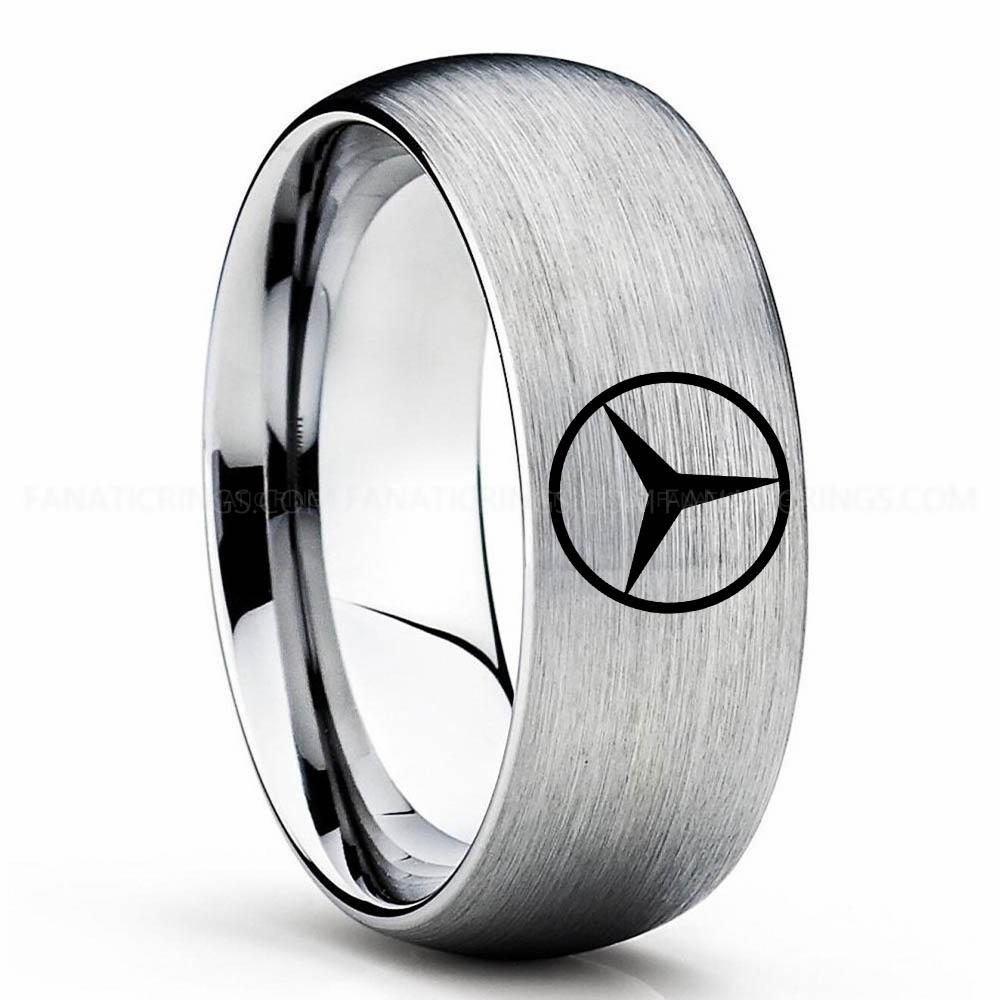 Mercedes Silver (1) Mercedes Ring, Mercedes Benz Wedding Ring, Mercedes Benz Wedding Band, Mercedes Jewelry - Image 1