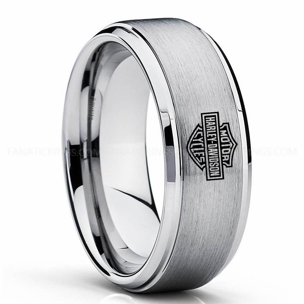 Motor Harley Davidson Cycles Silver 2 Harley-Davidson Ring, Harley-Davidson Motorcycle Ring, Harley-Davidson Ring, Harley-Davidson Wedding Band, Harley-Davidson Wedding Ring - Image 1