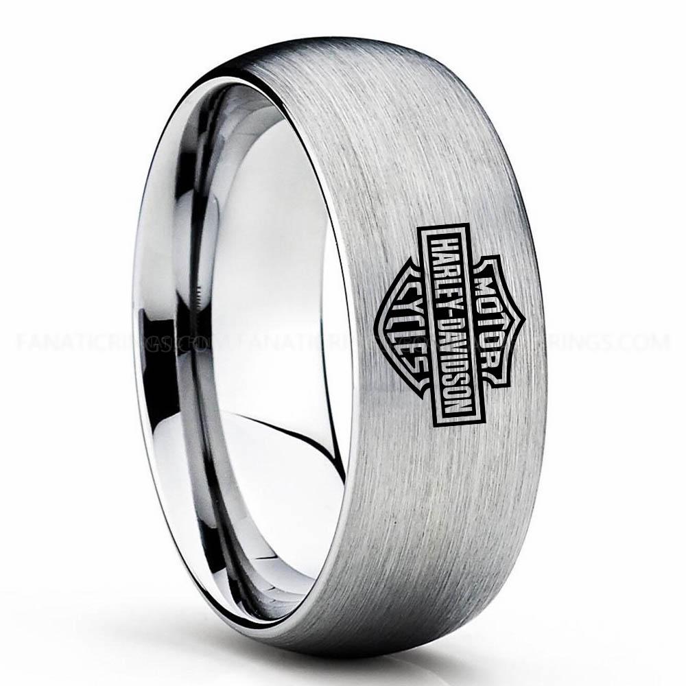 Motor Harley Davidson Cycles Silver Harley-Davidson Ring, Harley-Davidson Motorcycle Ring, Harley-Davidson Ring, Harley-Davidson Wedding Band, Harley-Davidson Wedding Ring - Image 1