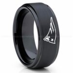 Patriots Ring, Patriots Wedding Band, Patriots Wedding Ring, Patriots Jewelry, Football Ring, Football Wedding Band