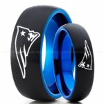 Patriots Ring, Patriots Wedding Band, Patriots Wedding Ring, Patriots Jewelry, Football Ring, Football Wedding Band