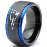 Patriots Ring, Patriots Wedding Band, Patriots Wedding Ring, Patriots Jewelry, Football Ring, Football Wedding Band