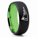 Patriots Ring, Patriots Wedding Band, Patriots Wedding Ring, Patriots Jewelry, Football Ring, Football Wedding Band