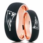 Patriots Ring, Patriots Wedding Band, Patriots Wedding Ring, Patriots Jewelry, Football Ring, Football Wedding Band