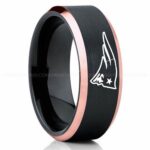 Patriots Ring, Patriots Wedding Band, Patriots Wedding Ring, Patriots Jewelry, Football Ring, Football Wedding Band