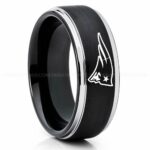 Patriots Ring, Patriots Wedding Band, Patriots Wedding Ring, Patriots Jewelry, Football Ring, Football Wedding Band