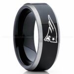 Patriots Ring, Patriots Wedding Band, Patriots Wedding Ring, Patriots Jewelry, Football Ring, Football Wedding Band