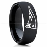 Patriots Ring, Patriots Wedding Band, Patriots Wedding Ring, Patriots Jewelry, Football Ring, Football Wedding Band