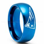 Patriots Ring, Patriots Wedding Band, Patriots Wedding Ring, Patriots Jewelry, Football Ring, Football Wedding Band
