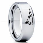 Patriots Ring, Patriots Wedding Band, Patriots Wedding Ring, Patriots Jewelry, Football Ring, Football Wedding Band