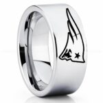 Patriots Ring, Patriots Wedding Band, Patriots Wedding Ring, Patriots Jewelry, Football Ring, Football Wedding Band