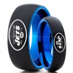 Jets Ring, Jets Wedding Band, Jets Wedding Ring, Jets Jewelry, Football Ring, Football Wedding Band