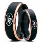 Jets Ring, Jets Wedding Band, Jets Wedding Ring, Jets Jewelry, Football Ring, Football Wedding Band
