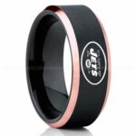 Jets Ring, Jets Wedding Band, Jets Wedding Ring, Jets Jewelry, Football Ring, Football Wedding Band