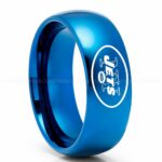 Jets Ring, Jets Wedding Band, Jets Wedding Ring, Jets Jewelry, Football Ring, Football Wedding Band