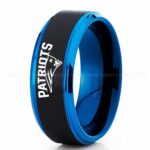 Patriots Ring, Patriots Wedding Band, Patriots Wedding Ring, Patriots Jewelry, Football Ring, Football Wedding Band