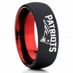 Patriots Ring, Patriots Wedding Band, Patriots Wedding Ring, Patriots Jewelry, Football Ring, Football Wedding Band