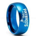 Patriots Ring, Patriots Wedding Band, Patriots Wedding Ring, Patriots Jewelry, Football Ring, Football Wedding Band