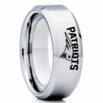 Patriots Ring, Patriots Wedding Band, Patriots Wedding Ring, Patriots Jewelry, Football Ring, Football Wedding Band