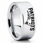 Patriots Ring, Patriots Wedding Band, Patriots Wedding Ring, Patriots Jewelry, Football Ring, Football Wedding Band