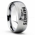Patriots Ring, Patriots Wedding Band, Patriots Wedding Ring, Patriots Jewelry, Football Ring, Football Wedding Band
