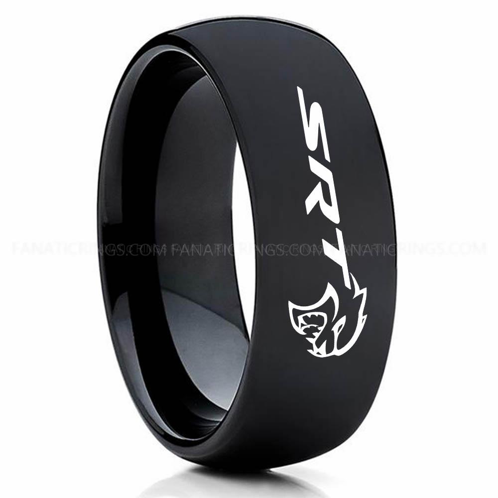 SRT Black Dodge SRT Ring, Dodge SRT Wedding Ring, Dodge SRT Wedding Band, Truck Ring, Dodge SRT Jewelry - Image 1