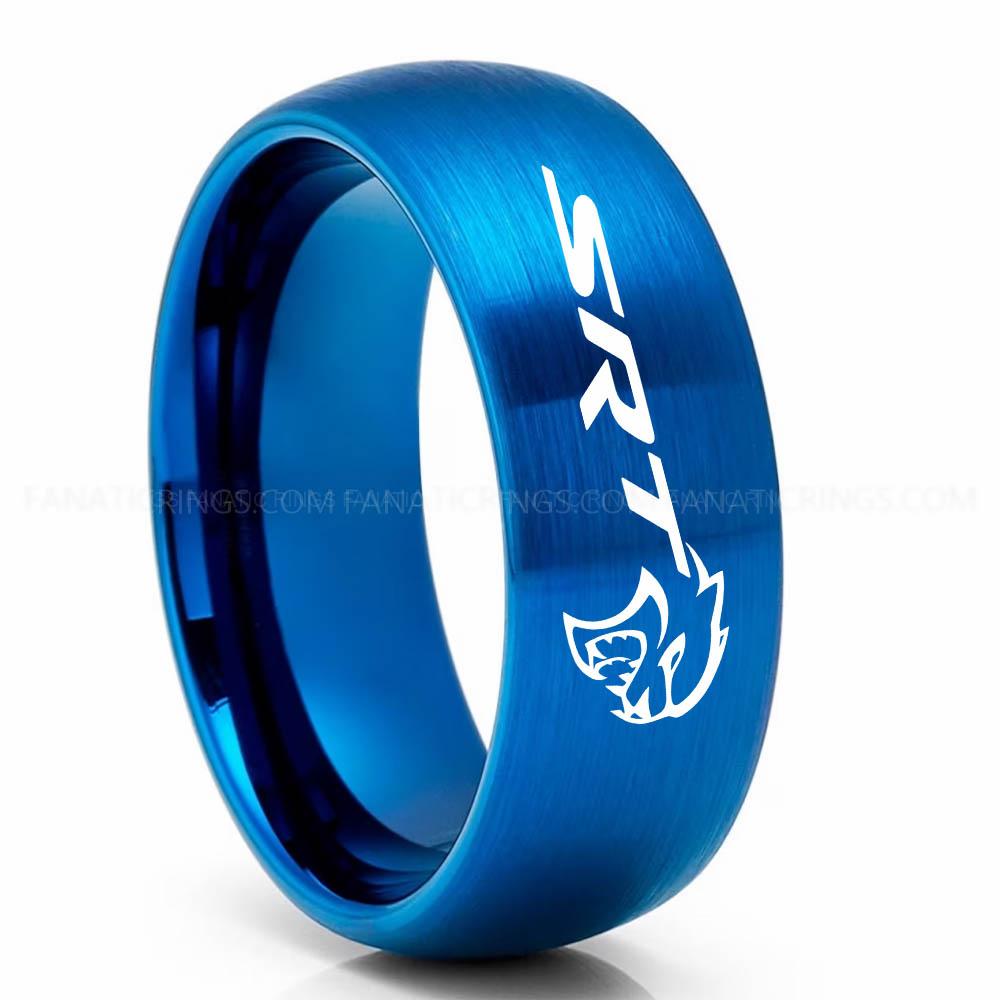 SRT Bue Dodge SRT Ring, Dodge SRT Wedding Ring, Dodge SRT Wedding Band, Truck Ring, Dodge SRT Jewelry - Image 1