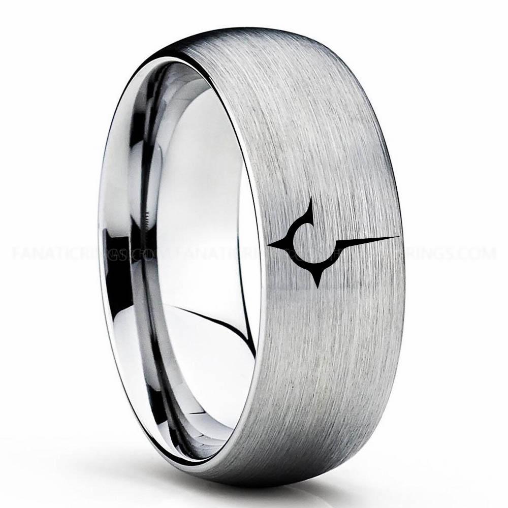 Silver (1) House Harkonnen Ring, Dune Ring, Dune Wedding Band, Dune Wedding Ring, House Harkonnen Wedding Band - Image 1